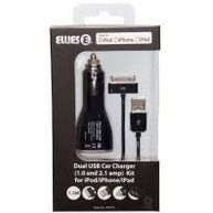 Dual USB Car Charger + iPad2 Cable