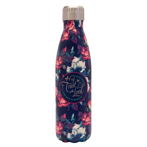 Stainless Steel Bottle - Those Who Trust Floral