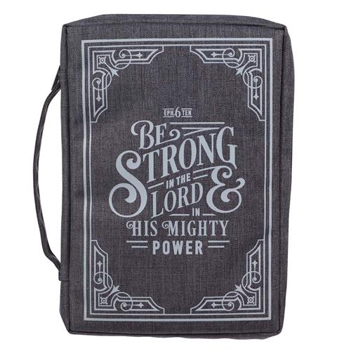 Polyester Bible Bag -Be Strong In The Lord Ephesians Grey