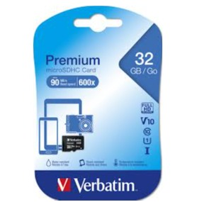 Memory - 32GB Verbatim MicroSD Class10 Full HD