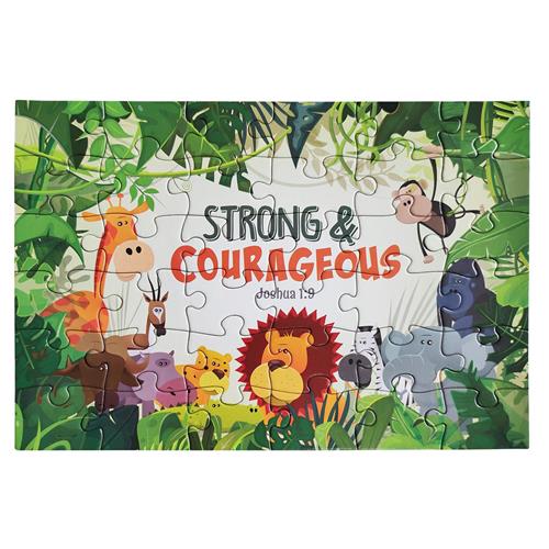 Cardboard Puzzle -Strong And Courageous (36 Pieces)