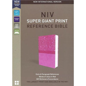 Bible -NIV Reference Bible Red Letter Super Giant Print Pink (Imitation Leather)