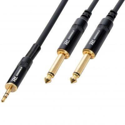 CABLE - 3.5 Jack (stereo) - 2x 6.3 Jack (mono) 3M