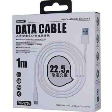 REMAX 1M DATA CABLE - TYPE-C 22.5W WHITE (RC-175A