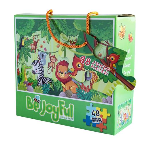 Cardboard Puzzle 48 Jumbo Pieces - Be Joyful Psalm