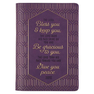 Faux Leather Journal -Bless You and Keep You