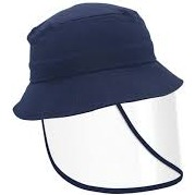 Kids Face Shield with Bucket Hat (Navy)