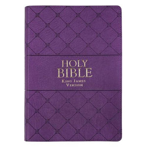 Bible -KJV Super Giant Print Red Letters Purple (Imitation Leather)