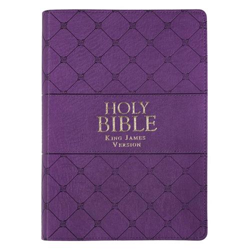 Bible -KJV Super Giant Print Red Letters Purple (Imitation Leather)