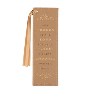 Faux Leather Pagemarker -Give Thanks