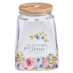 Glass Gratitude Jar -In All Things