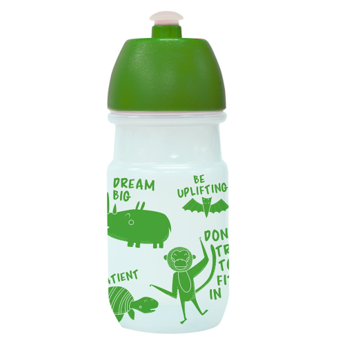 Plastic Water Bottle -Dream Big Green (Kids)