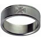 Ring - Stainless Steel Cross (Size 6)