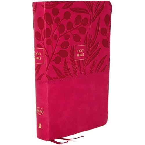 Bible - NKJV End Of Verse Compact Reference Bible Red Letter Pink