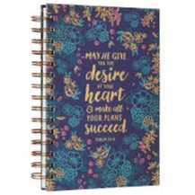 Journal - May He Give You the Desire of Your Heart, Psalm 20v4 (Wirebound)