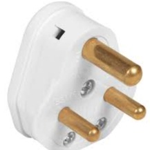 Plug Top -Round 3-Pin 16A White