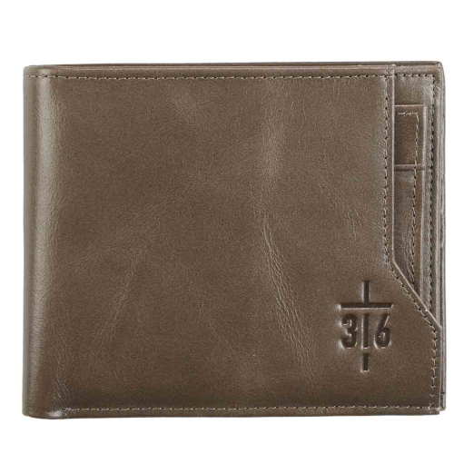 Wallet - John 3v16 Cross (Genuine Leather)