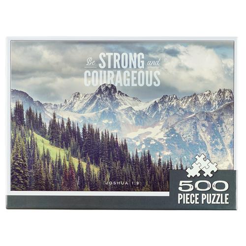 Cardboard Puzzle -Be Strong & Courageous (500 Pieces)