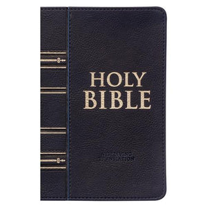 Bible -NLT Compact  With Zip Black (Imitation Leather)