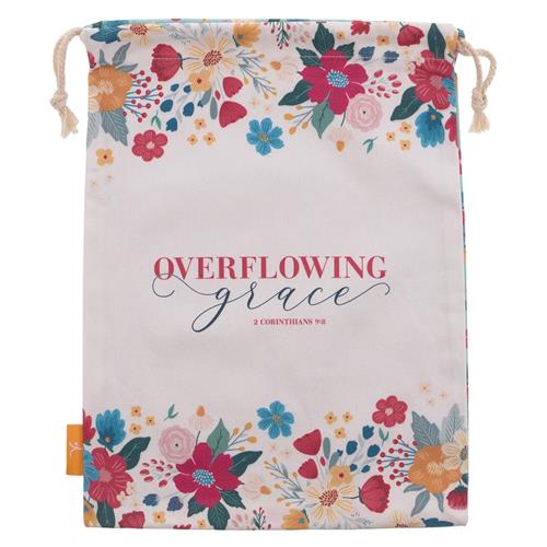 Large Drawstring Bag -Overflowing Grace