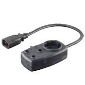 Power Adaptor - IEC C-14 (M) to Round (F) + Schuko (10Amp)