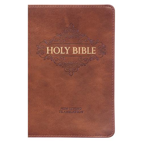 Bible - NLT Compact Bible With Zip Brown