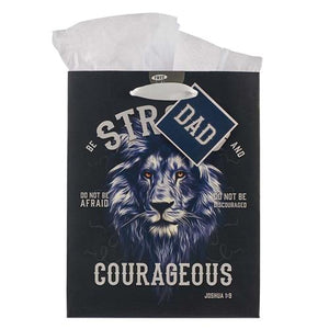 Gift Bag -Strong & Courageous Dad Medium