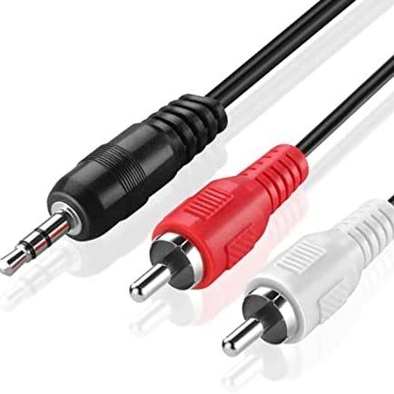 Cable -Lindy -2m 1x 3.5mm stereo male to 2 x RCA M cable 35681