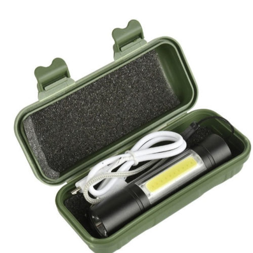 Torch- Mini Rech 4 Function Torch USB Charge