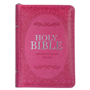 Bible -ESV Compact  With Zip Pink (Imitation Leather)