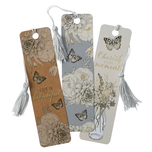 Bookmark With Tassel -Life Is Beautiful (Pack Of 3)