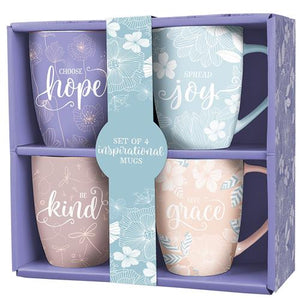 Set Of 4 Mugs -Where Hope Blooms