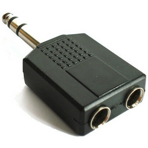 Adapter 6mm ST Plug-2x 3.5mm ST Socket