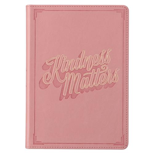Faux Leather Journal -Kindness Matters Pink