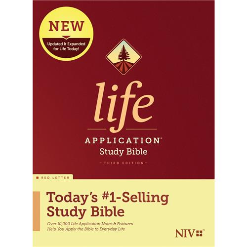 Bible -NIV Life Application Study Bible Third Edition Red Letter (Hardcover)