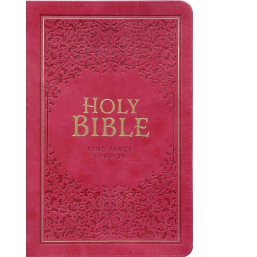 KJV Standard Bible With Zip (Pink/Brown)