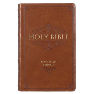 Bible -KJV Giant Print With Thumb Indexed Brown (Imitation Leather)