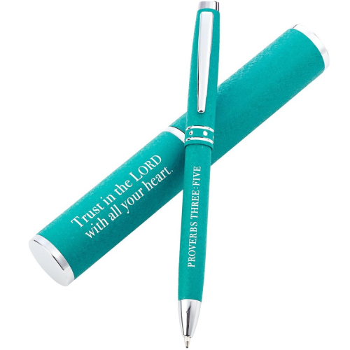 Pen In Tube - Trust In The Lord With All Your Heart (Turquoise)