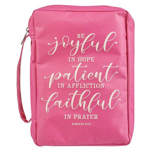 Poly-canvas Bible Bag -Joyful, Patient, Faithful