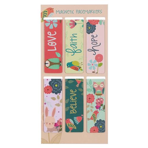 Magnetic Pagemarkers -Walk In Love (Set Of 6)