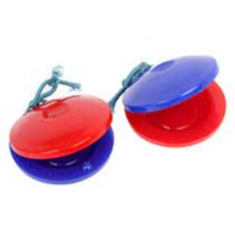Castanets per pair Blue & Red Plastic