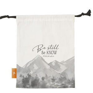 Large Drawstring Bag -Be Still And Know