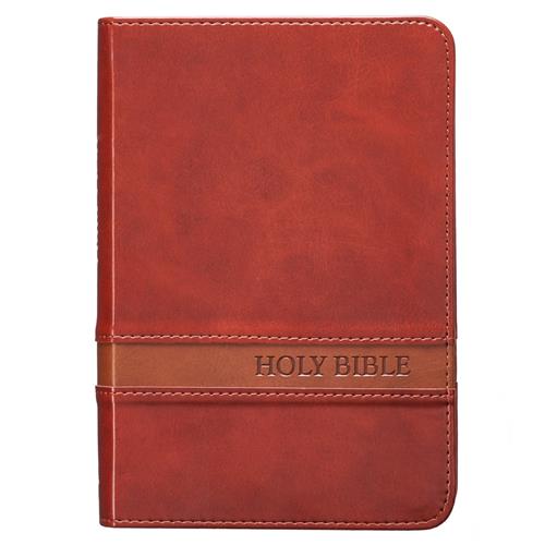 KJV Large Print Compact Brown Red Letters (Imitation Leather)