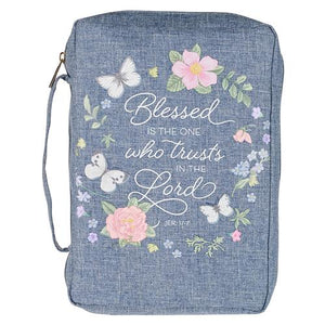 PolyCanvas Bible Case -Blessed Is The One Who Trusts Jer. 17:7 Blue