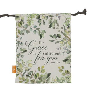 Large Drawstring Bag -His Grace Is Sufficient For You