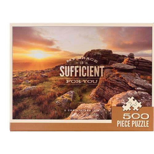 Cardboard Puzzle -My Grace Is Sufficient 500 Pieces
