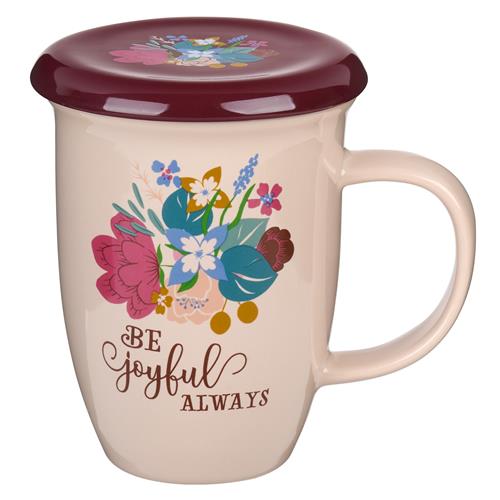 Mug With Lid -Be Joyful Always