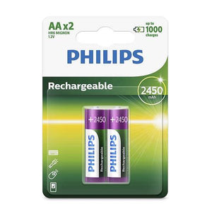 Battery - Philips AA 2450mAh Rechargeable 2-pack