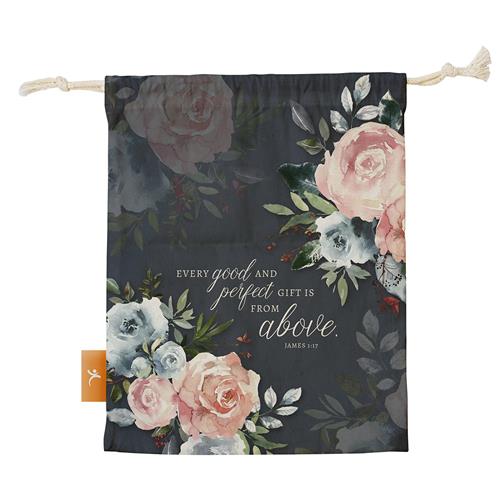 Large Drawstring Bag -Every Good And Perfect Gift Is From Above