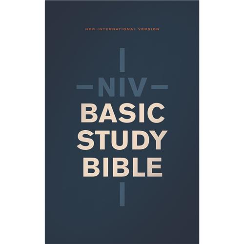 Bible -NIV Basic Study Bible, Economy, Blue, Red Letter PB